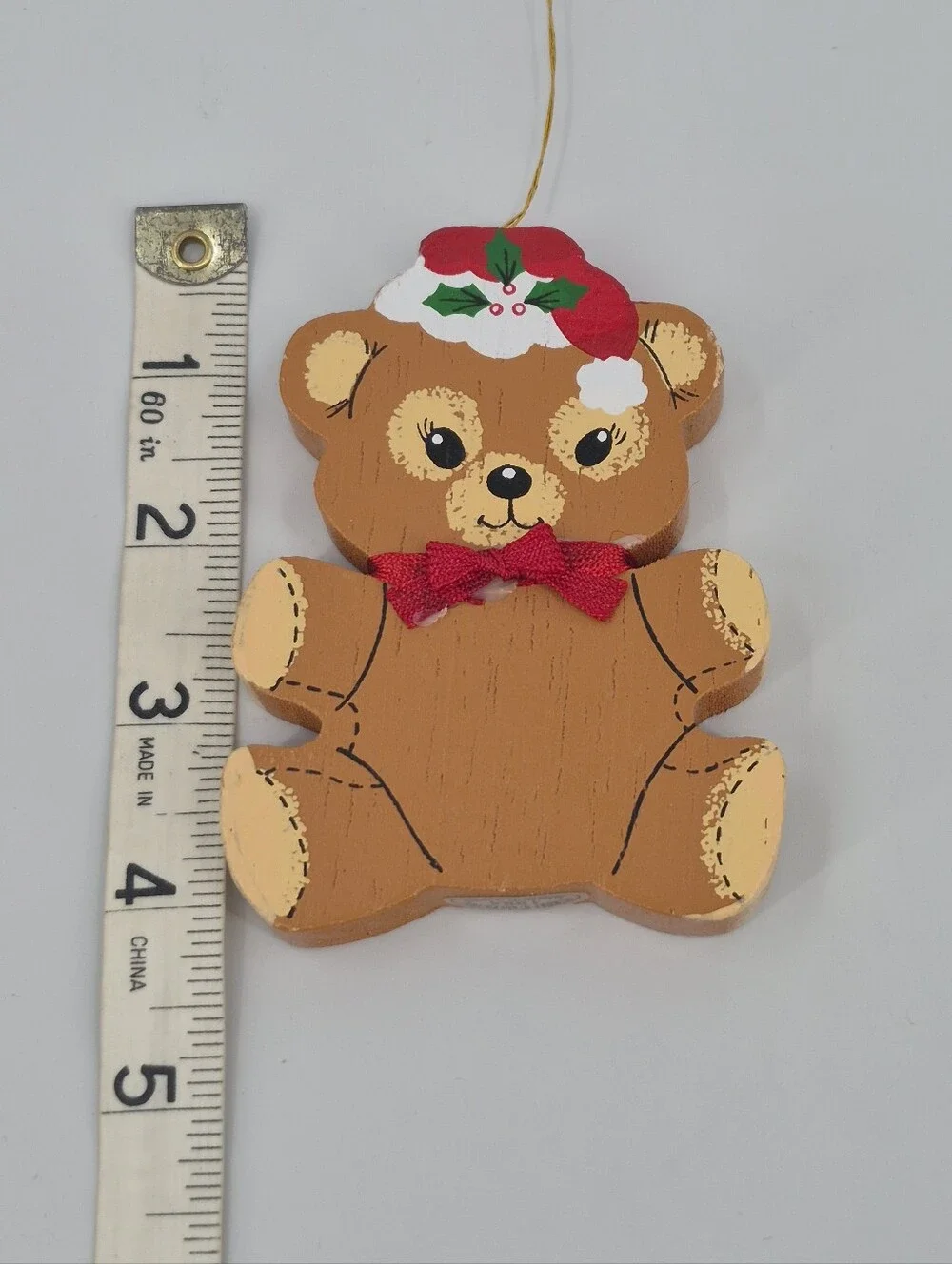 Vintage Kurt S. Adler 1984 Bear Cut Out Christmas Ornament 4